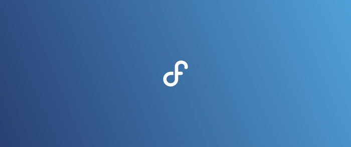 Fedora logo on a blue gradient