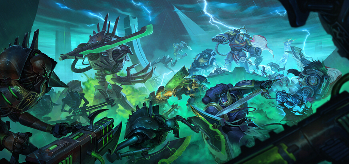 Warhammer 40,000: Space Marines vs Necrons Battle