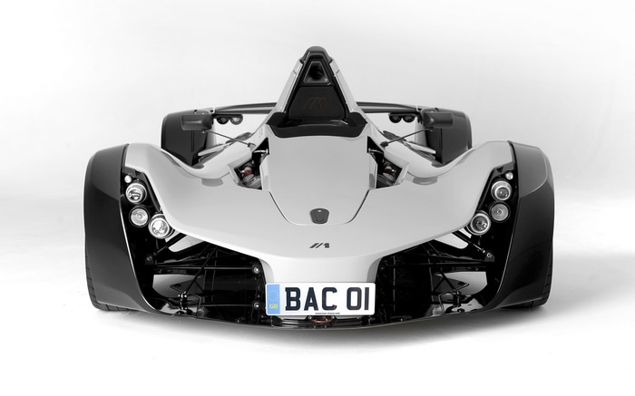 BAC Mono car in a studio setting