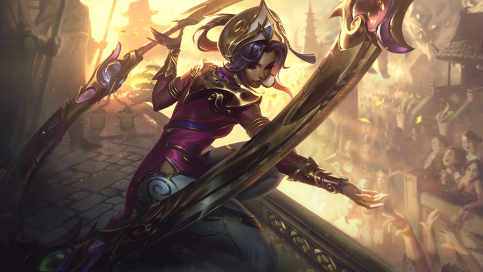 4K League of Legends: Qiyana with Golden Weapons