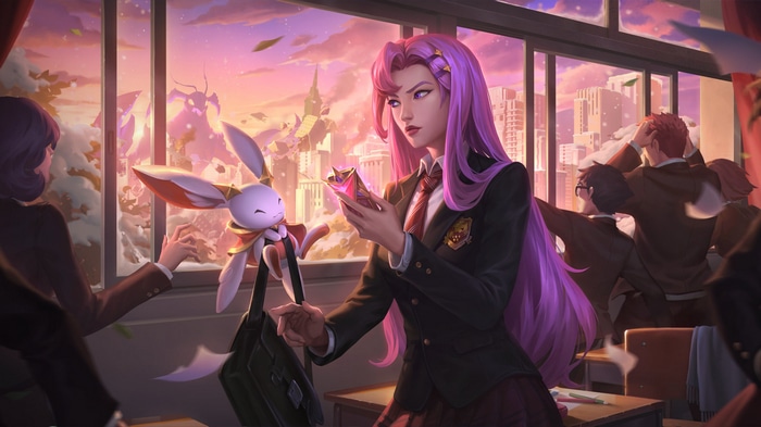 Star Guardian Lux and Pix in a Classroom