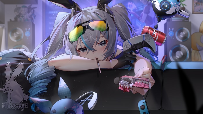 Bronya Zaychik with Coca-Cola and Controllers