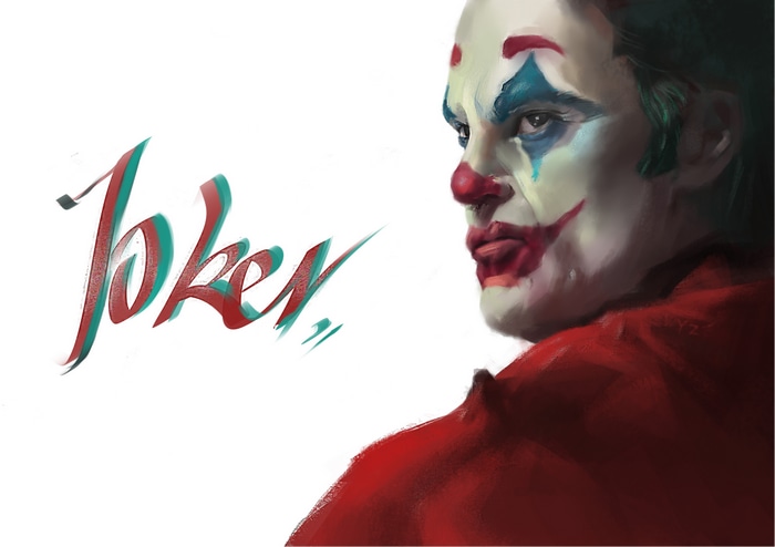 4K Joker drawing with makeup