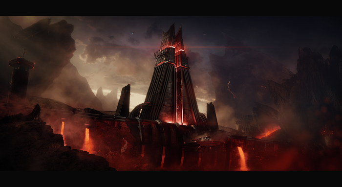 4K Star Wars Sith Temple with Lava