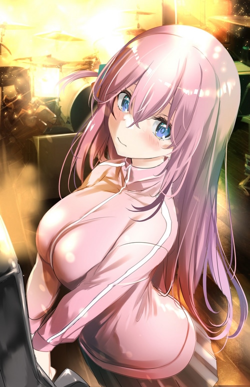 Gotou Hitori in a Pink Tracksuit
