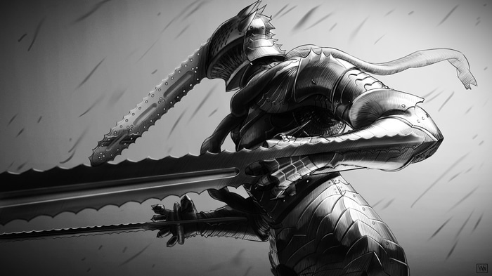 4K Monochrome Armor Chainsaw Man