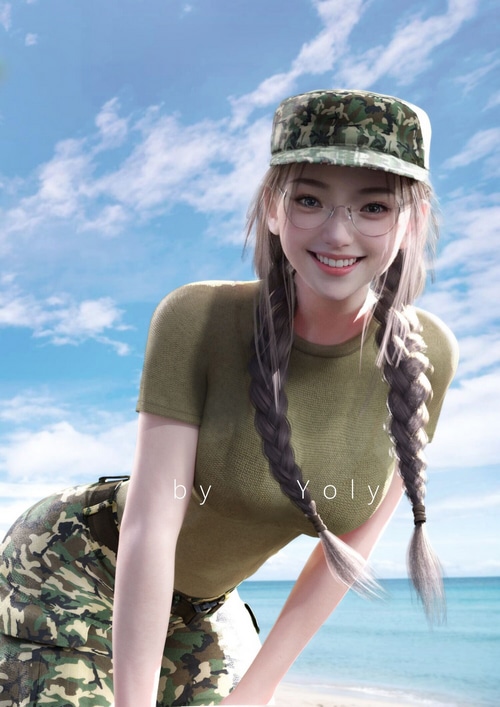 Woman with braids and glasses wearing a hat