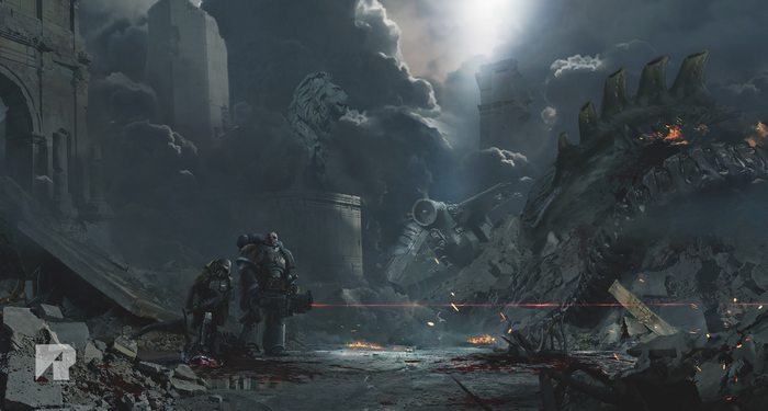 Warhammer 40,000 Space Marines in Ruins
