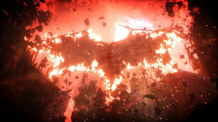 Batman: Arkham Knight burning structure