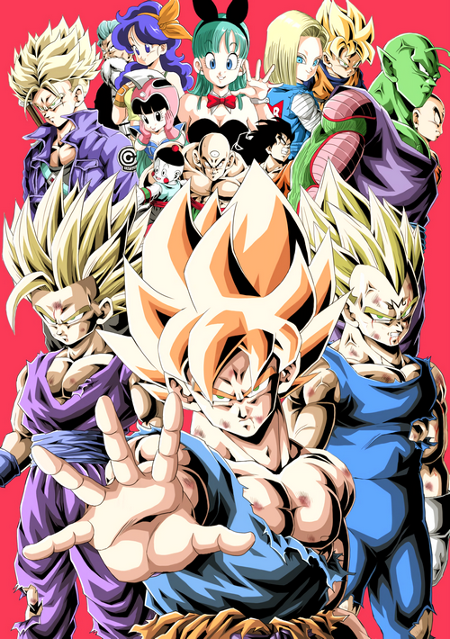 Dragon Ball Z Characters Group Poster