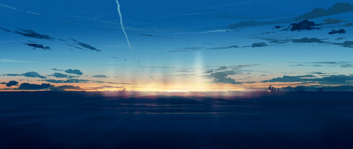 4K Sunrise over a vast landscape with clouds