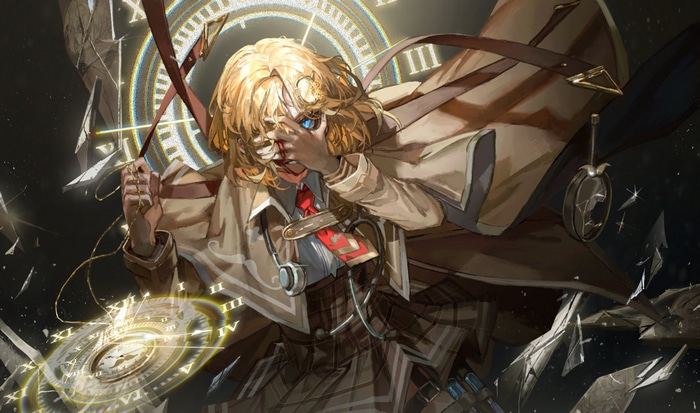 Watson Amelia with blood on her face and pocket watches