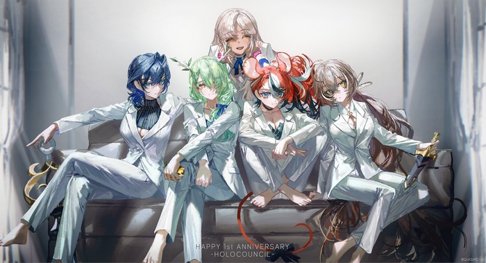 Hololive Council in White Suits