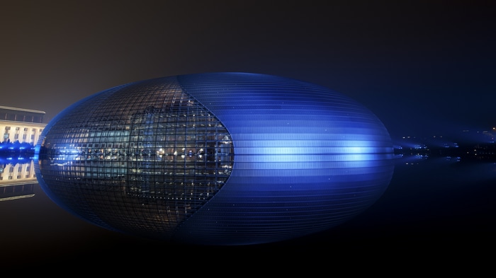 National Centre for the Performing Arts in Beijing at Night