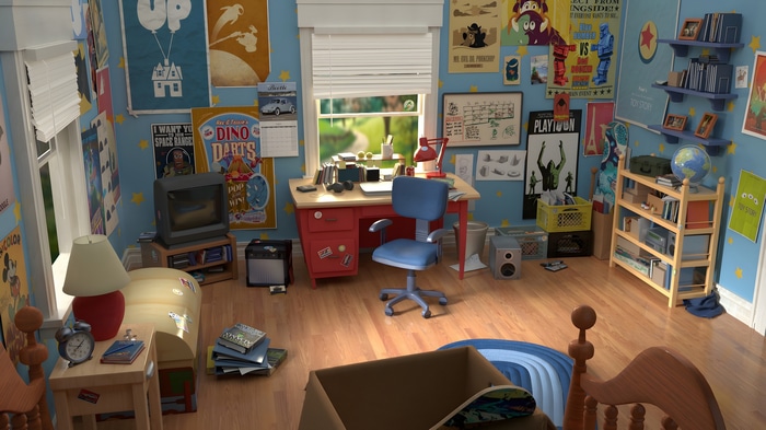 Toy Story Bedroom with Posters and Furniture