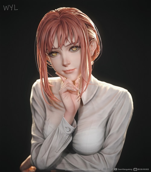 Makima from Chainsaw Man CGI