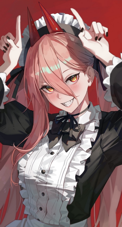 Power in a maid outfit with horns, Chainsaw Man
