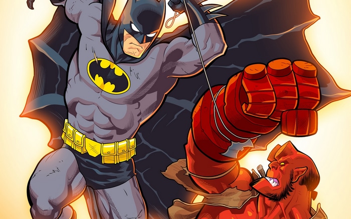 Batman and Hellboy in a Crossover Fight