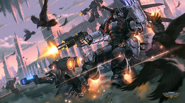 Warhammer 40,000 Space Marines in battle
