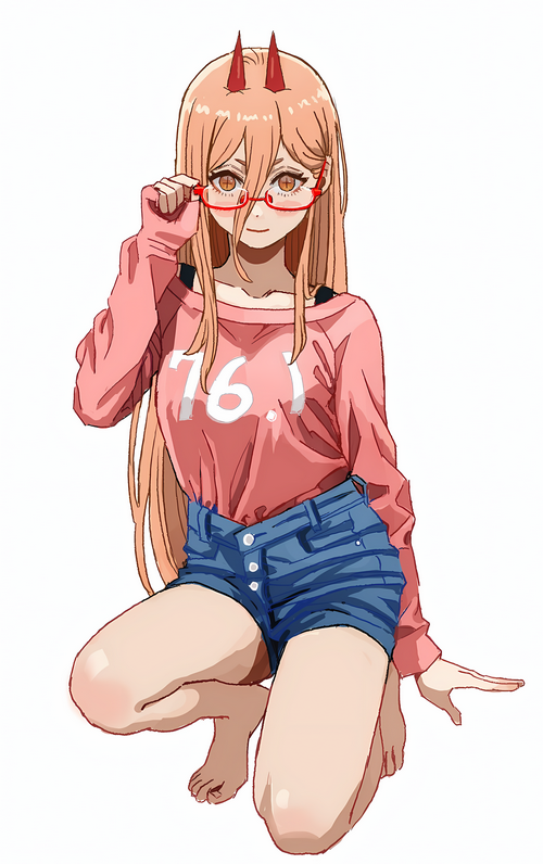 Power from Chainsaw Man wearing glasses