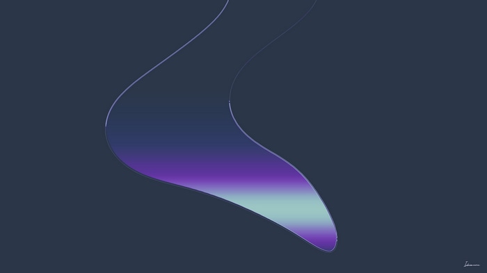 4K gradient chrome abstract shape