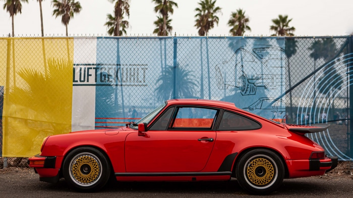 Red Porsche 930 with BBS wheels