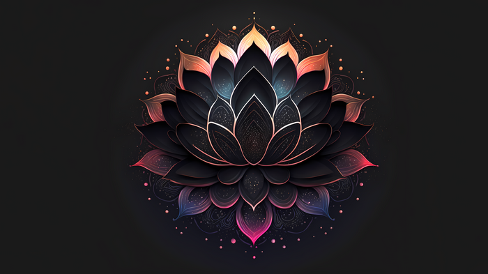 4K Dark Lotus Flower with Gradient Petals
