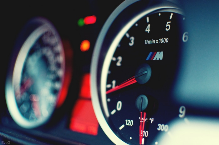 BMW M Tachometer and Gauges Close-up