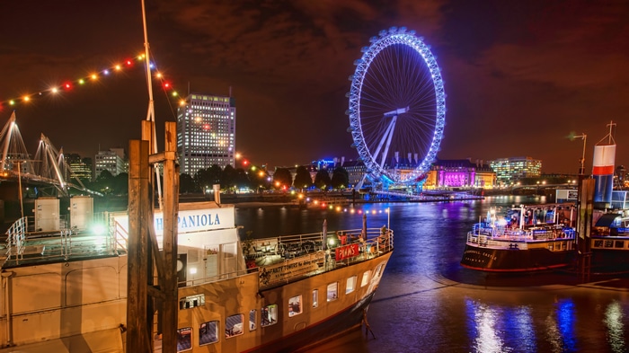 London Eye and River Thames at Night