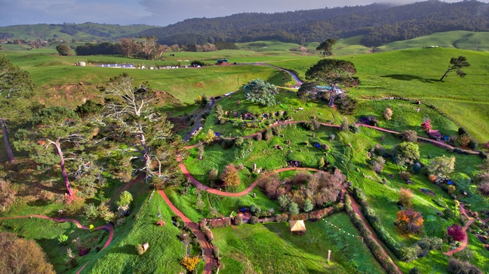 4K Hobbiton Landscape in New Zealand