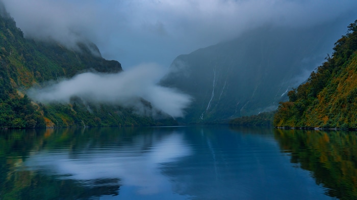4K Mist over Milford Sound, New Zealand