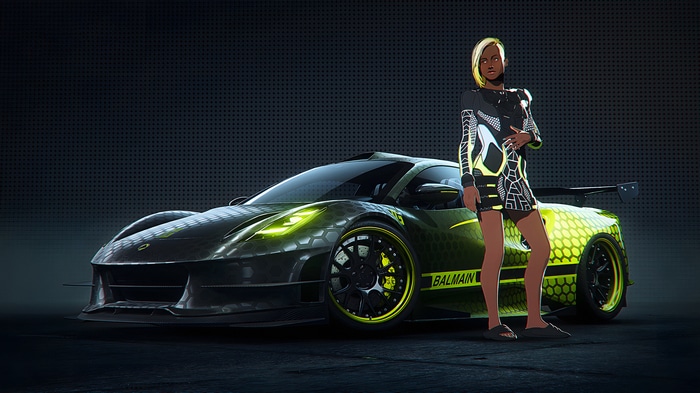 4K Need for Speed Unbound: Woman and Sports Car