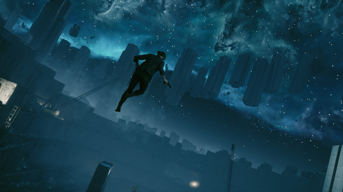 Jesse Faden in Control floating in space