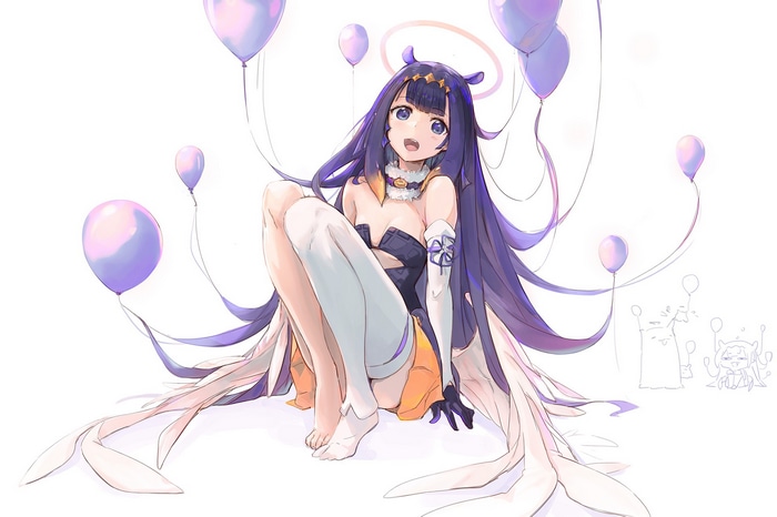 Ninomae Inanis with Purple Balloons