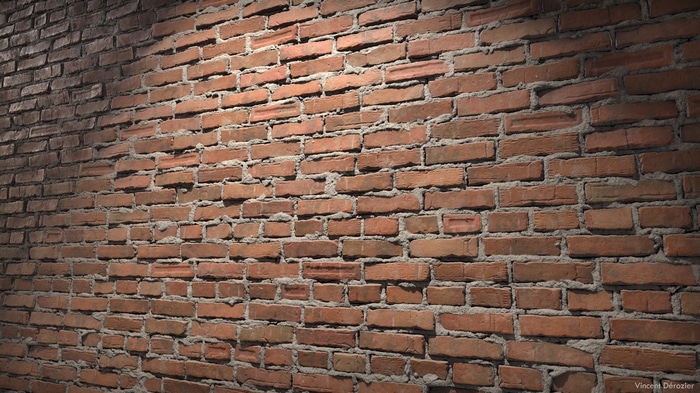 4K brick wall texture with shadow