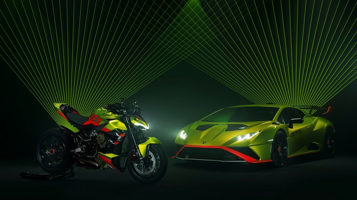 4K Ducati Streetfighter V4 and Lamborghini Supercar