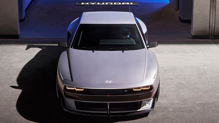 Hyundai N Vision 74 concept car with spoiler