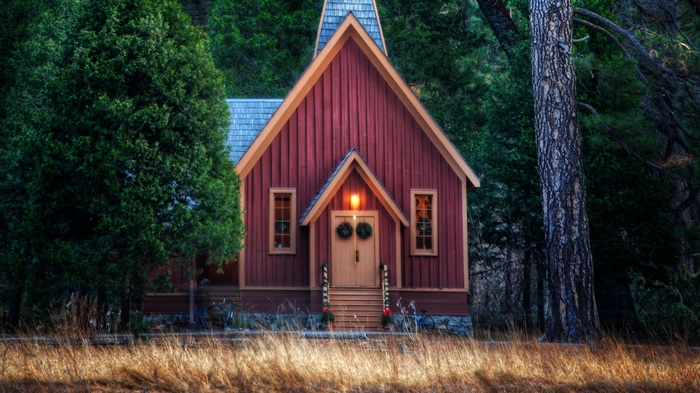 4K Church in a Forest