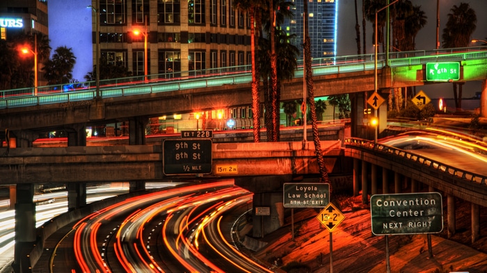 4K Los Angeles City Lights at Night