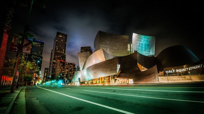 Walt Disney Concert Hall Los Angeles at Night