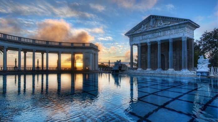 Hearst Castle Neptune Pool at Sunrise