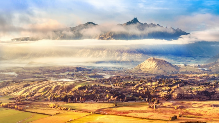 4K New Zealand Mountains and Clouds Landscape