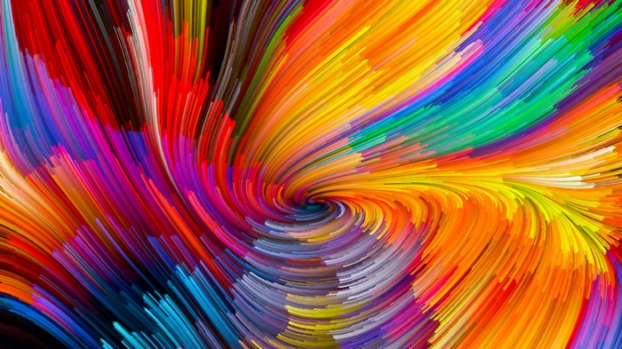 4K abstract colorful spiral