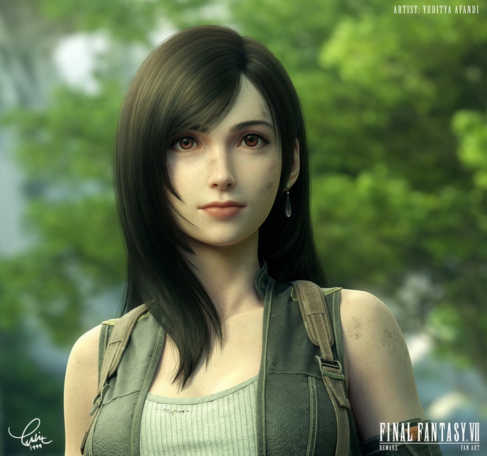 Tifa Lockhart from Final Fantasy VII Remake Fan Art