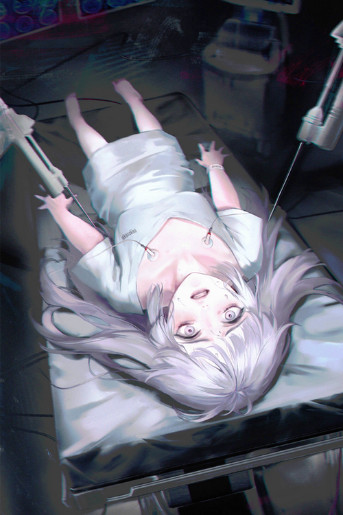 Anime girl on operating table in MBCC