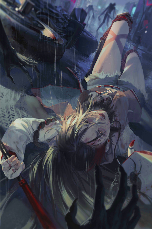 MBCC girl lying on back in the rain