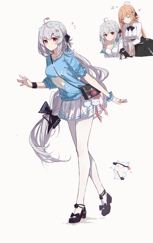 Anime girl with horns and red eyes