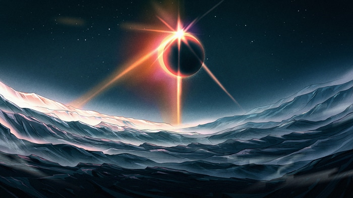 4K Eclipse over a Fantasy Landscape by Christian Benavides