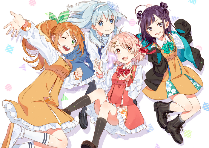 4K anime girls with musical notes