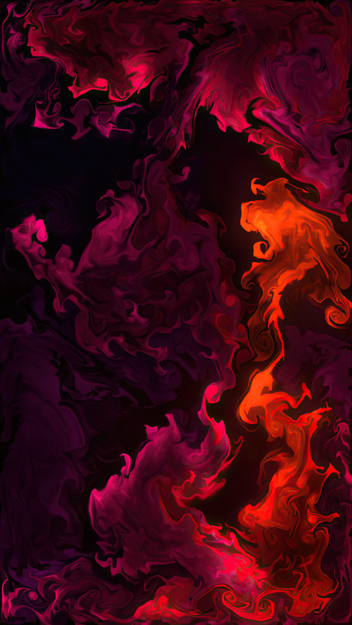 Abstract red and pink smoke swirls